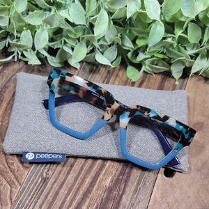 Blue and Tortoise Women's Glasses